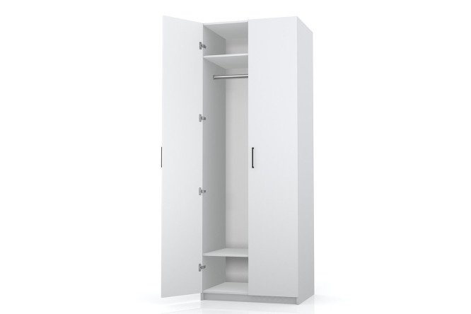 Wardrobe 2-door Oscar Line 75x236x58 cm, white