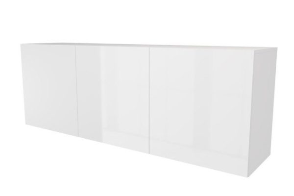 Cabinet with doors Oscar Amika 180x64, white / white gloss