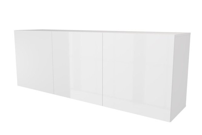 Cabinet with doors Oscar Amika 180x64, white / white gloss