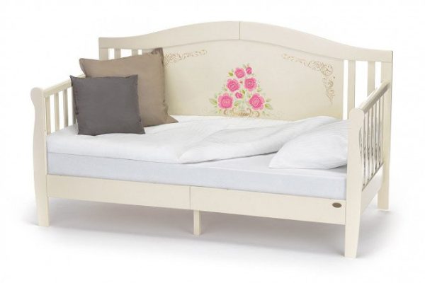 Children's sofa bed Stanzione Verona Div Rose Vaniglia 80x160 cm color vanilla