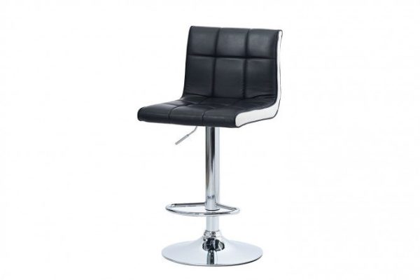 Bar stool Olimp 43x93x52 cm, black, chrome