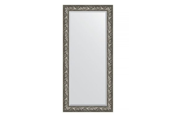 Wall mirror with bevel in a baguette frame EVOFORM Byzantium silver 69x159 cm from 141 to 200 cm