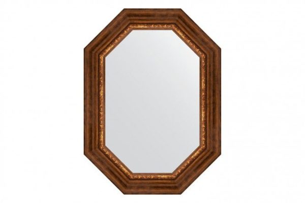 Wall mirror in a baguette frame EVOFORM Polygon BY 7169, Roman bronze 56x76 cm
