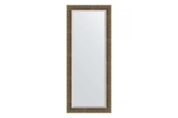 Floor mirror with bevel in a baguette frame EVOFORM BY 6132 silver monogram 84x204 cm