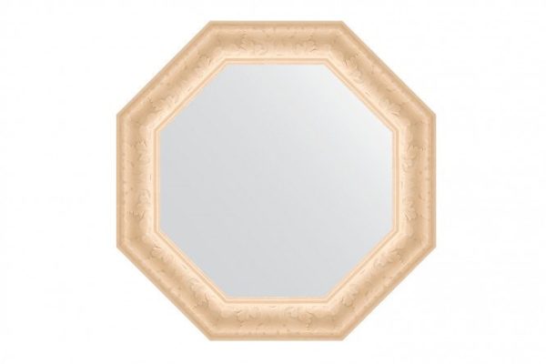 Wall mirror in a baguette frame EVOFORM Octagon BY 7330, old plaster 60x60 cm