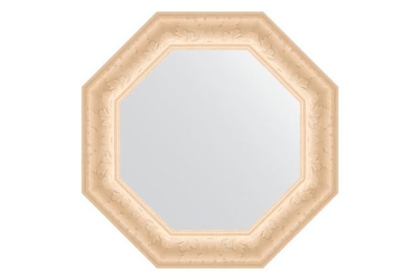 Wall mirror in a baguette frame EVOFORM Octagon BY 3769, old plaster 55.2x55.2 cm