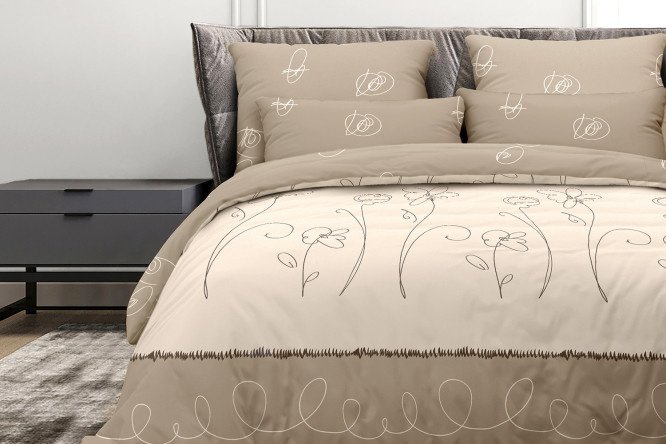 Bed linen set Violet Montmartre Ranfors 148x215 cm, 1.5 sleeping