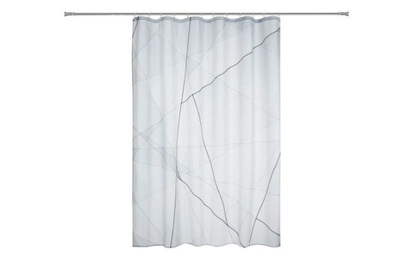 Bathroom curtain MICASA Stripes Polyester, 200x200 cm