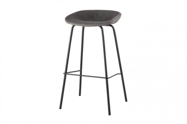 Bar stool Turin 50.5x83.5x46 cm, color gray, black