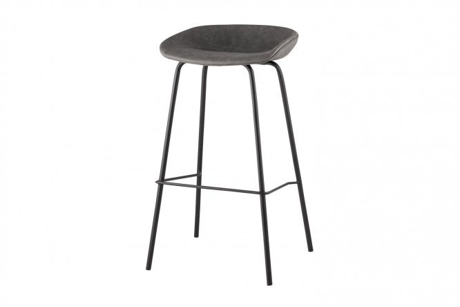 Bar stool Turin 50.5x83.5x46 cm, color gray, black