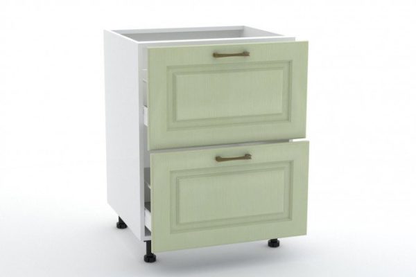 Set of fronts for a floor cabinet with 2 drawers Bella 59.6x35.6 cm