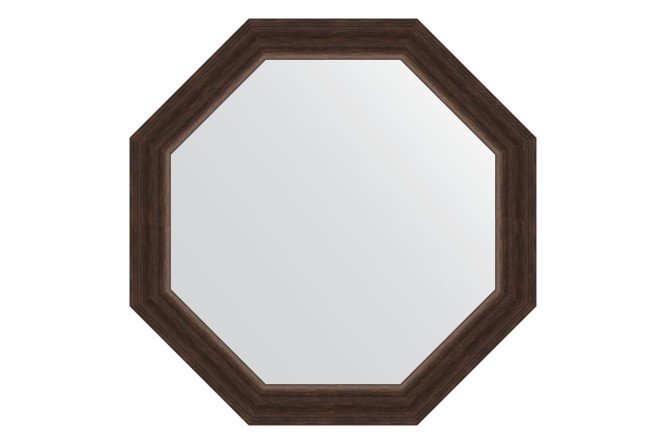 Wall mirror in a baguette frame EVOFORM Octagon BY 3722, rosewood 61.6x61.6 cm
