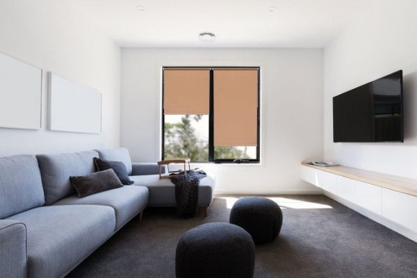 Roller blind COMFORT Plain color walnut, 90x175 cm