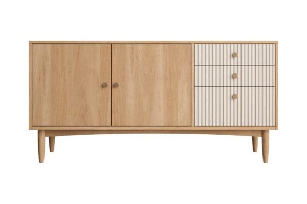 Bubble Solid Chest of Drawers with 2 Doors and 3 Drawers