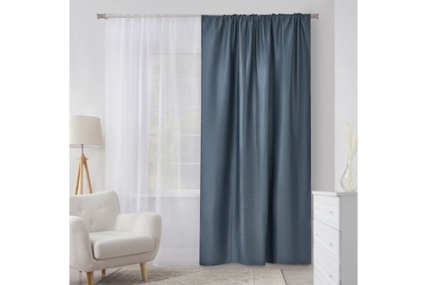 Ribbon curtain MICASA Bria 180x280 cm, 1 piece, color blue graphite