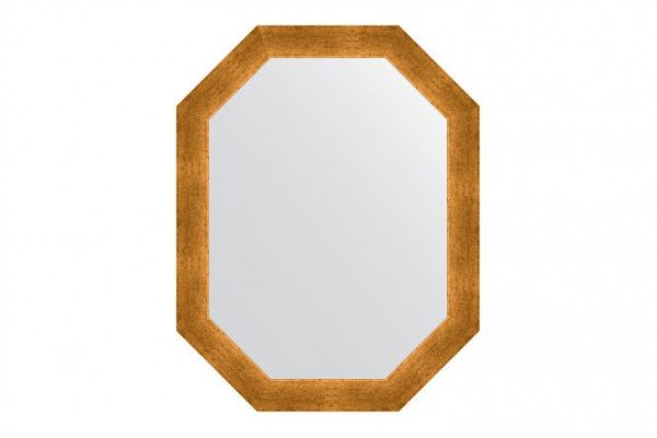 Wall mirror in a baguette frame EVOFORM Polygon BY 7038, etched gold 55x70 cm