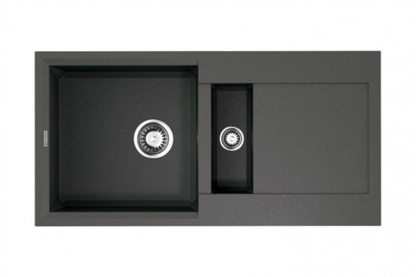 Inset sink with drainer OMOIKIRI Sakaime 86-2-PL 4993203, platinum 86x46.5x21 cm