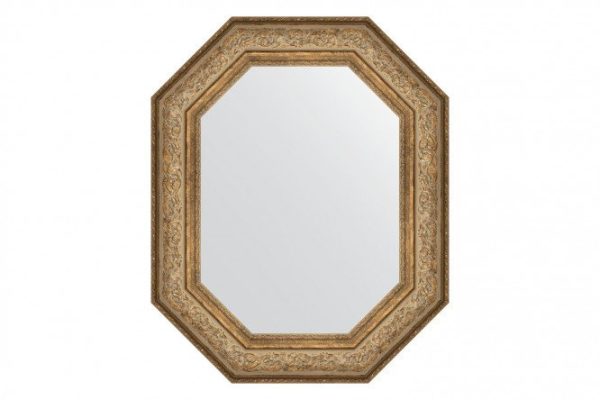 Wall mirror in a baguette frame EVOFORM Polygon BY 7250, antique bronze vignette 65x80 cm