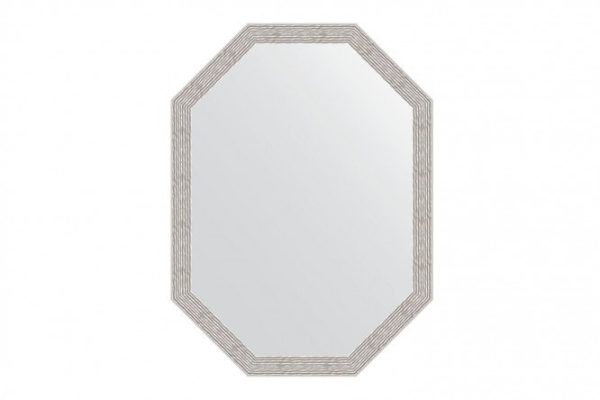 Wall mirror in a baguette frame EVOFORM Polygon BY 7011, wave aluminum 58x78 cm