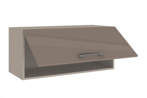 Front for wall cabinet with horizontal opening Amika 79.6x35.6 cm, stone gray color