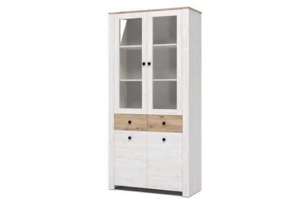 Wardrobe with display Hinton 94x194x40 cm