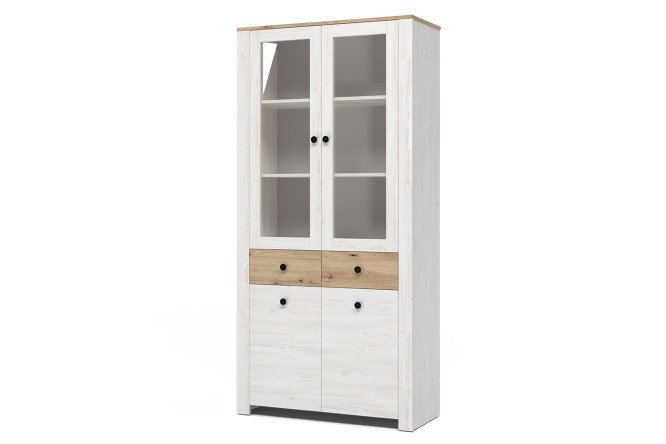 Wardrobe with display Hinton 94x194x40 cm