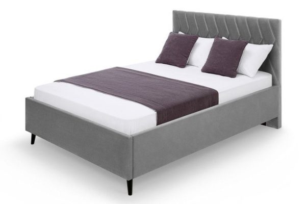 Bed Tessa color gray 180x200 cm
