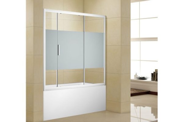 Bath curtain on a tray AQUANET Practic AE10-B-165H150U-CP