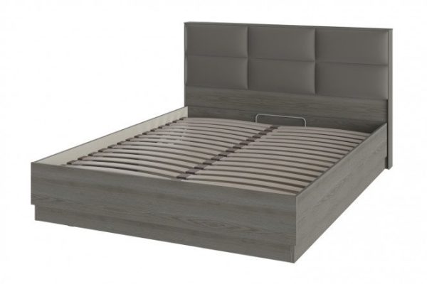 Bed with lifting mechanism Liberty color Hudson, gray 160x200 cm