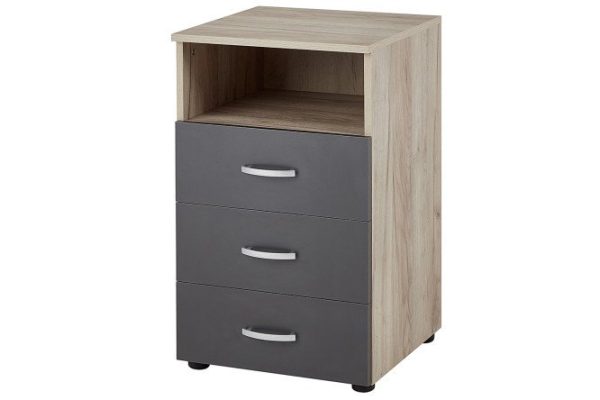 Cabinet Alba-4 craft oak gray/anthracite 44.4x75.4x44.4 cm