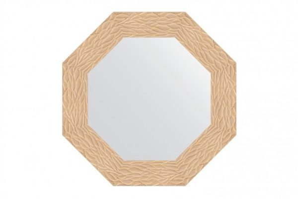 Wall mirror in a baguette frame EVOFORM Octagon BY 7348, golden dunes 61x61 cm