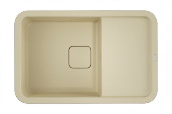 Inset sink with wing OMOIKIRI Tasogare 78-BE 4993744, vanilla 78x51x19 cm