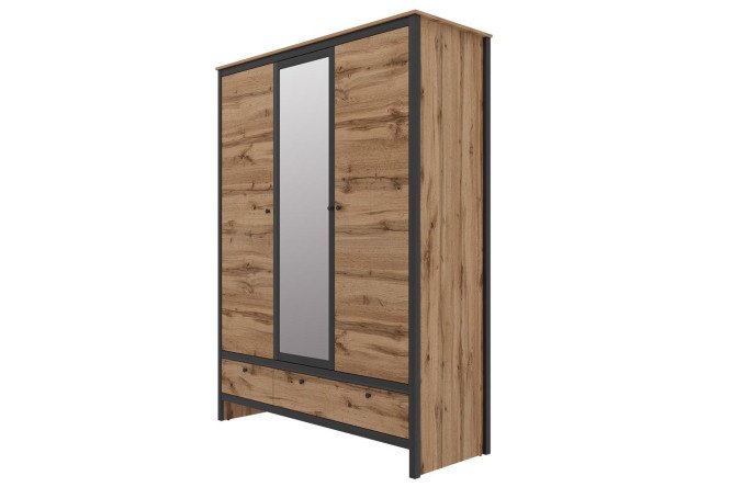 Wardrobe Loft 165.4x220.1x60.9 cm Wotan oak, black