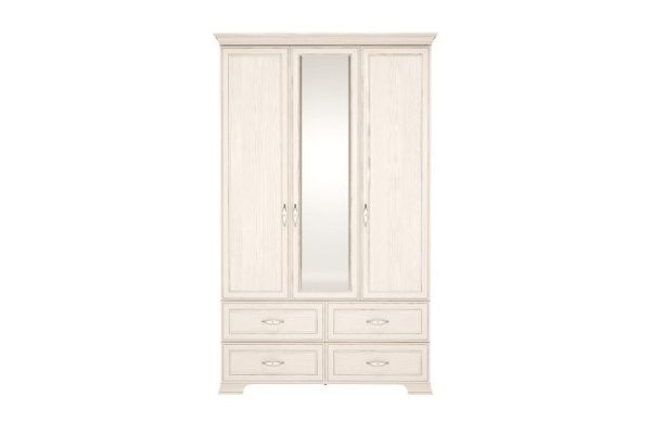 Wardrobe 3-door Venice with drawers and mirror