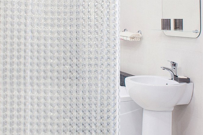 Bathroom curtain Chrystal 3D PEVA, 180x180 cm