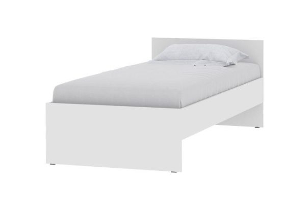 Bed Simple 90x200 cm color white front