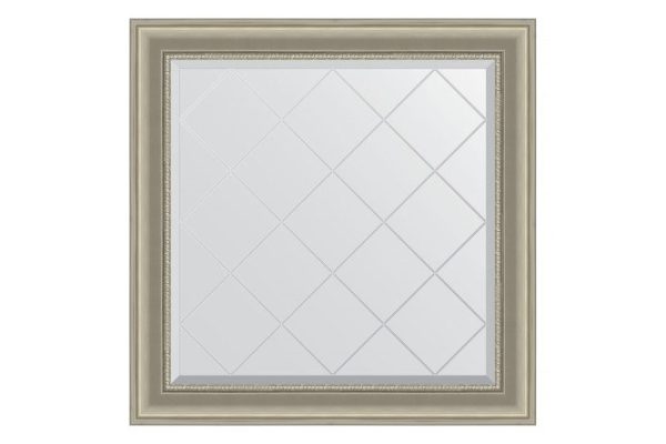 Wall mirror with engraving in a baguette frame EVOFORM Chameleon 86x86 cm