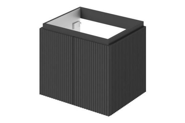 Wall-mounted sink cabinet Band 60 cm, frame color graphite, facade graphite