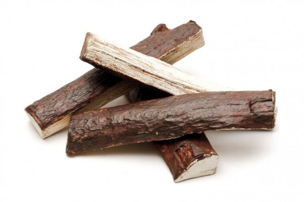 Set of ceramic firewood for bio-fireplace LUX FIRE Pine quadrangles