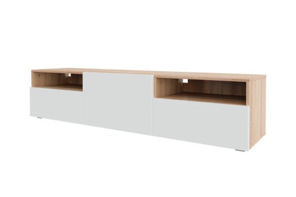 Cabinet Oscar Moon 180x40 with door, 2 drawers and 2 shelves, Sonoma oak / white talc