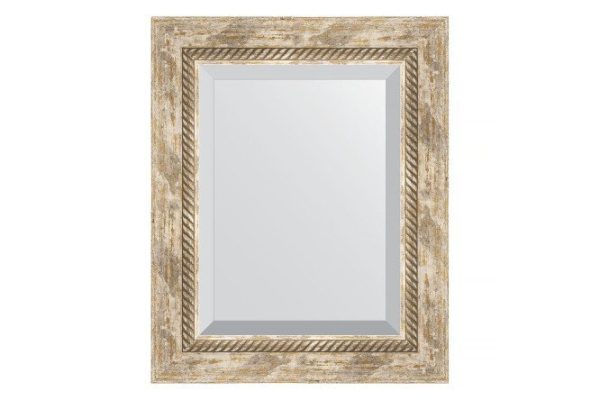 Wall mirror with bevel in a baguette frame EVOFORM BY 3355 Provence with weaving 43x53 cm