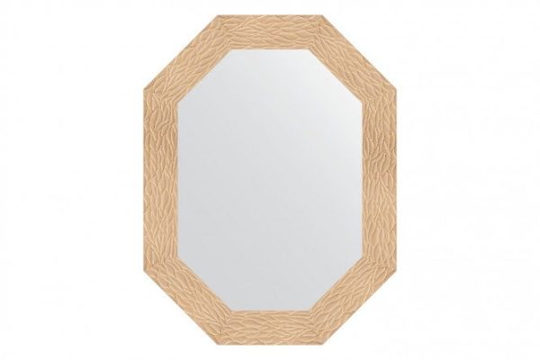 Wall mirror in a baguette frame EVOFORM Polygon BY 7179, golden dunes 66x86 cm