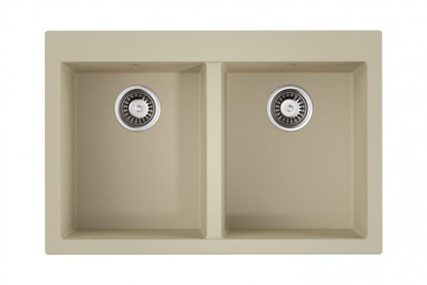 Inset sink OMOIKIRI Bosen 80-2-BE 4993837, vanilla 80x53x20 cm