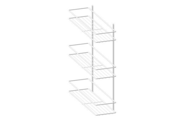 Straight 3-tier shelf P0002029 wall-mounted 40x47.5x11 cm