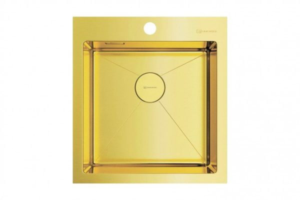 Undermount sink OMOIKIRI Akisame 46-LG 4973081, light gold 46x51x20 cm