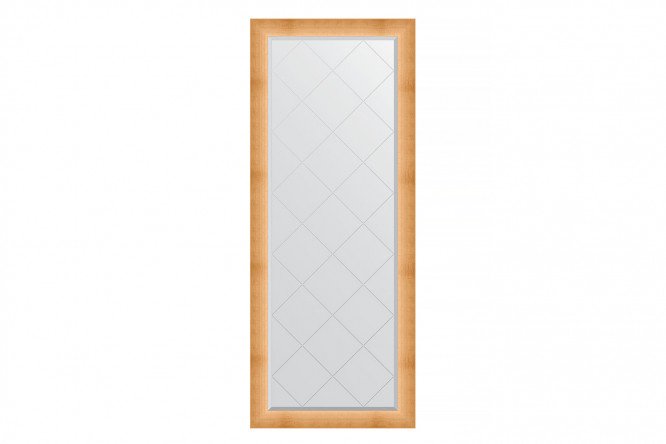 Floor mirror with engraving in a baguette frame EVOFORM BY 6316 etched gold 81x201 cm