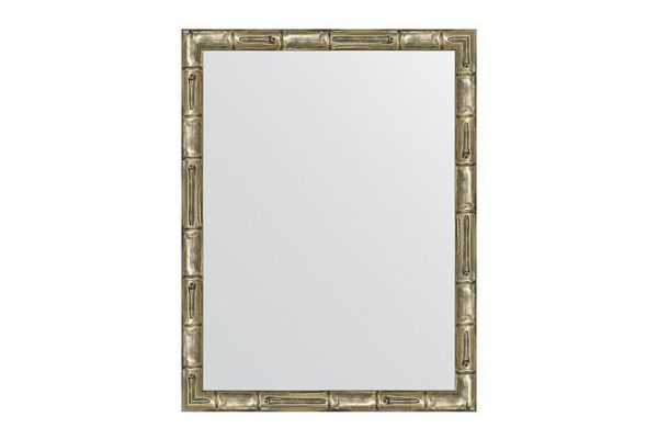 Wall mirror in a baguette frame EVOFORM BY 1329 silver bamboo 34x44 cm