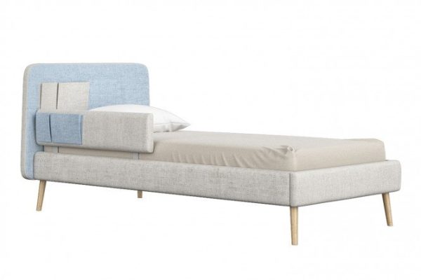 Teenage bed Soft 90x200 cm color beige, blue