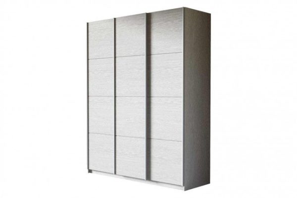3-door wardrobe Cors 180x230 cm, light ash Anchor