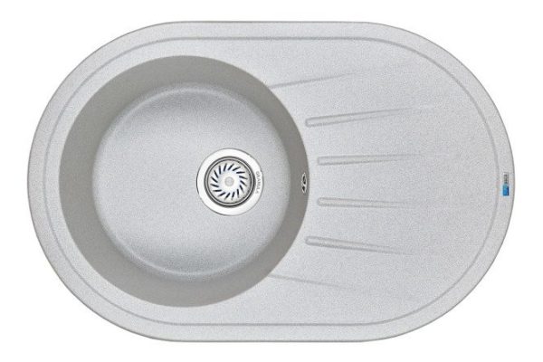 Inset sink with drainer GRANULA Standart 7601 76x50x20 cm